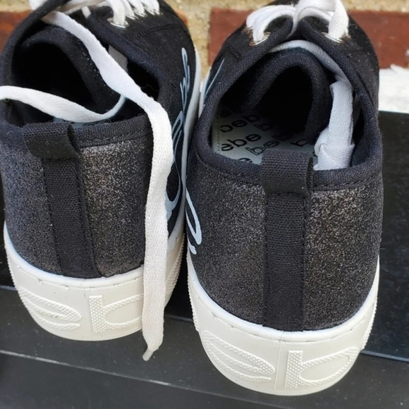 Bebe Glitter Platform sneakers 10 NWB - Picture 4 of 8